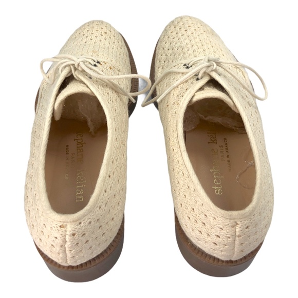 Ivory Knit Stephane Kelian Paris Knit Oxfords Sz 8 - Picture 5 of 12